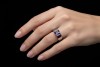 Cartier Tank Ring mit Amethyst Lila Großes Modell Gr. 52 in Weißgold 750 