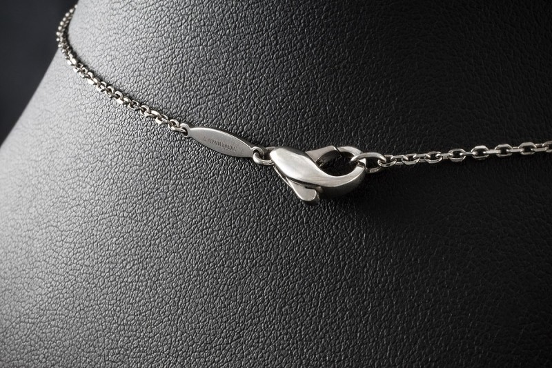 Victor Mayer Collier Kette Emaille Lila Diamanten Weißgold 750 Limitiert 