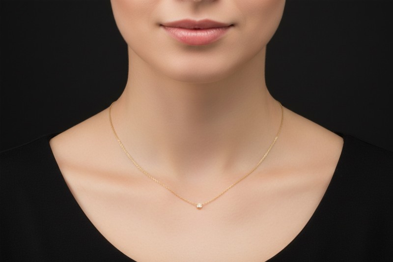 Cartier d'Amour Collier Mini Modell mit Diamant in 750er Gelbgold 