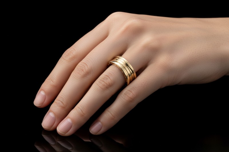 BVLGARI B.zero1 Ring 4-Band beweglich in 750er Gelbgold Massiv Größe 64 