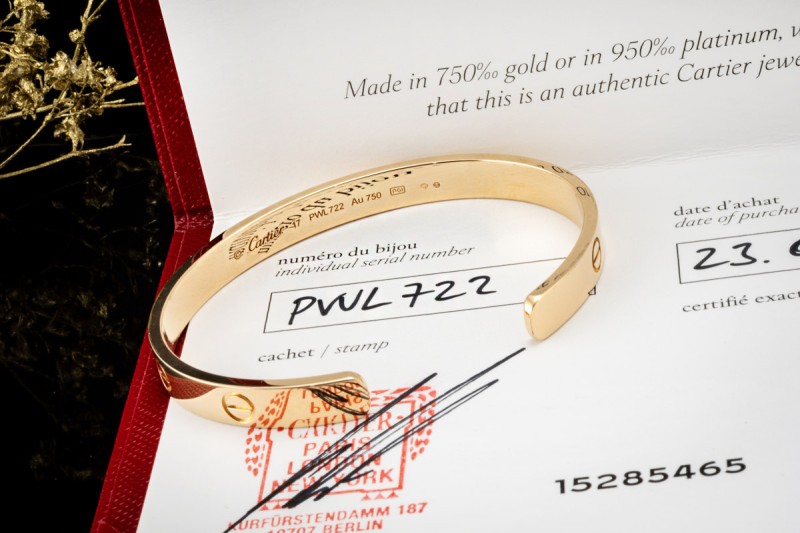 Cartier Love Armspange Armband Armreif Klassisch in Gelbgold 750 Gr. 17 