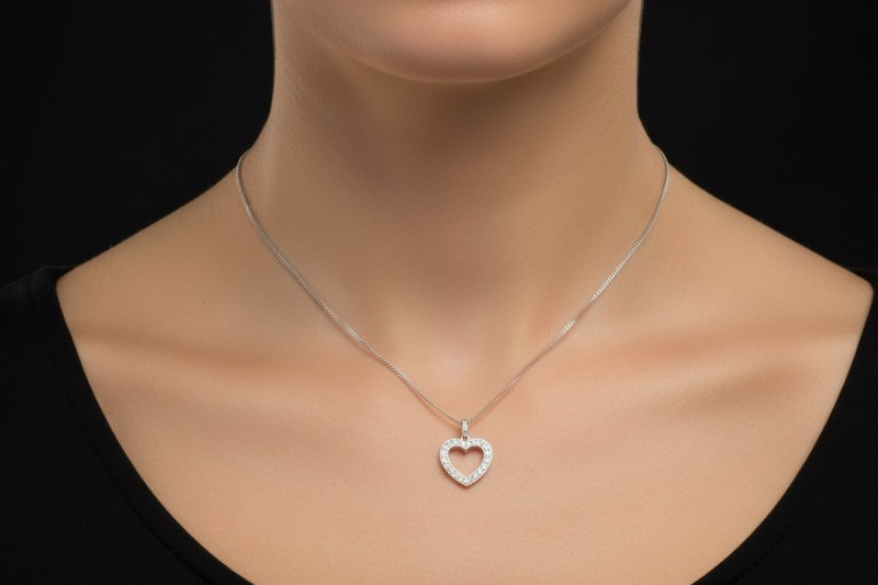 Tiffany & Co. Herz Anhänger mit Diamanten Vintage Modell in 950er Platin 