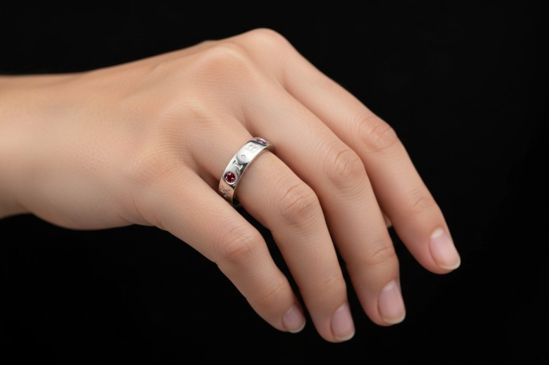 BVLGARI Roman Sorbets Ring Amethyst Turmalin Diamant in 750er Weißgold 