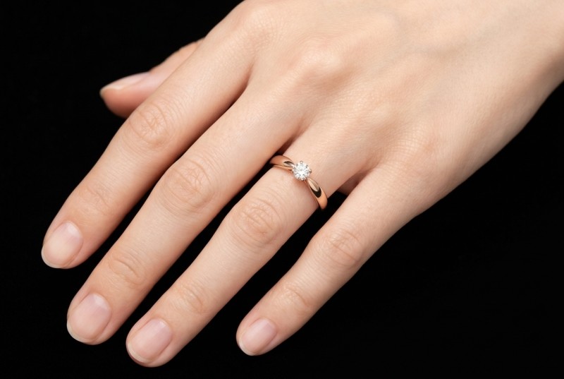 Tiffany & Co. Harmony Ring Solitär Trauring mit Diamant in Roségold 750 