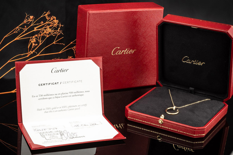 Cartier Collier Juste un Clou Nagel mit Brillanten Gelbgold 750 Full Set 