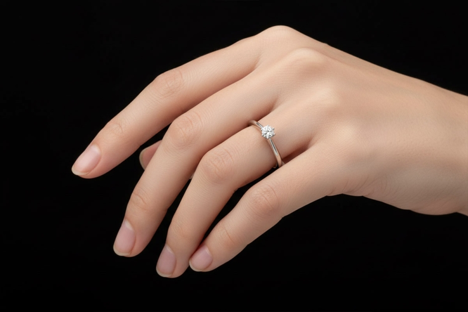Tiffany & Co Solitär Ring Setting mit Diamant 0,24 Ct in Platin Full Set 