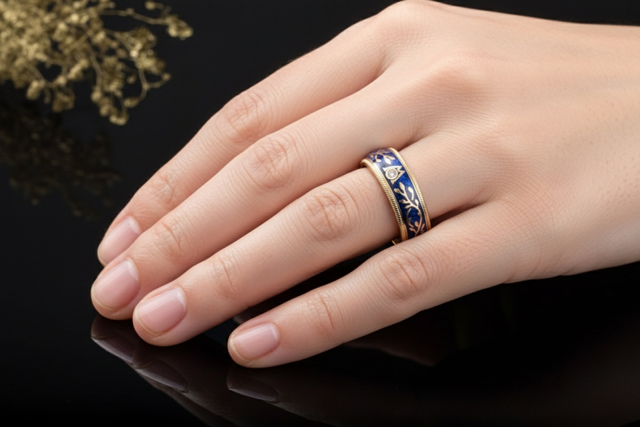 Wellendorff Ring vergissmeinnicht Drehring Diamant Gelbgold 750 Gr. 55,5 