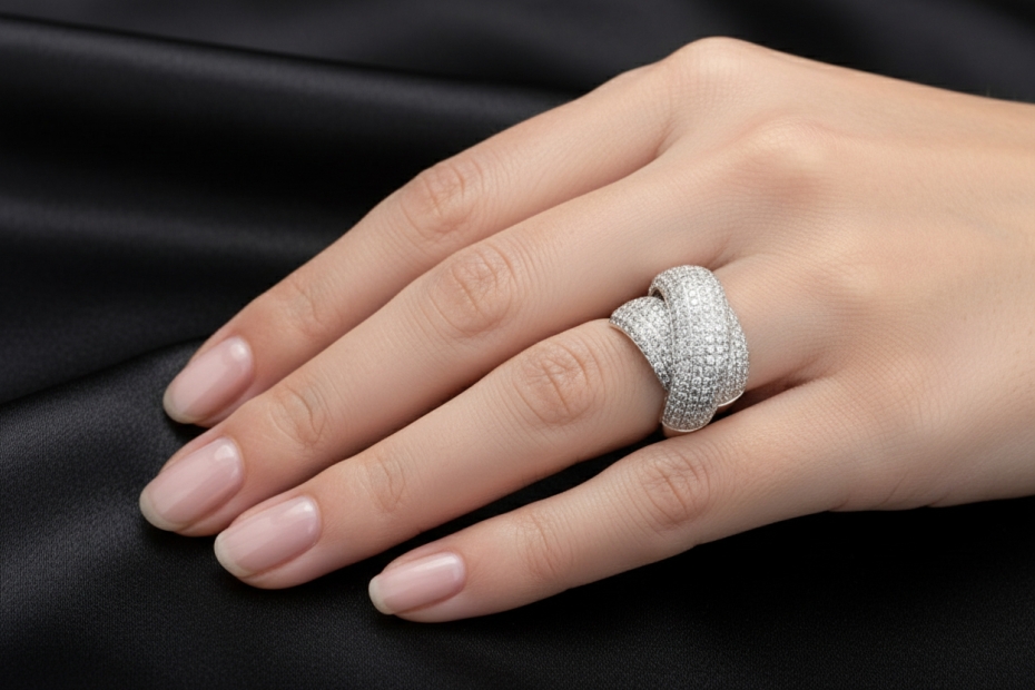 Juwelier Uttermann Ring Crossover 325 Diamanten in 750er Weißgold Arbeit 