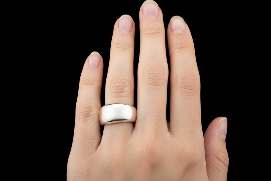 Cartier Ring Nouvelle Vague 1997 Breit und hochglänzend in Weißgold 750 