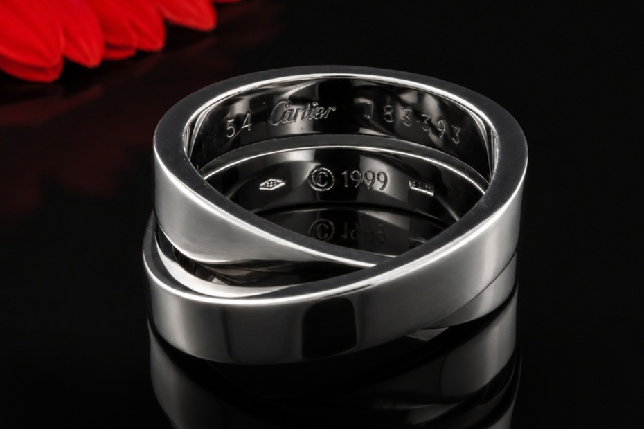 Cartier Paris Ring Nouvelle Vague Neuwertig in 750er Weißgold Größe 54 
