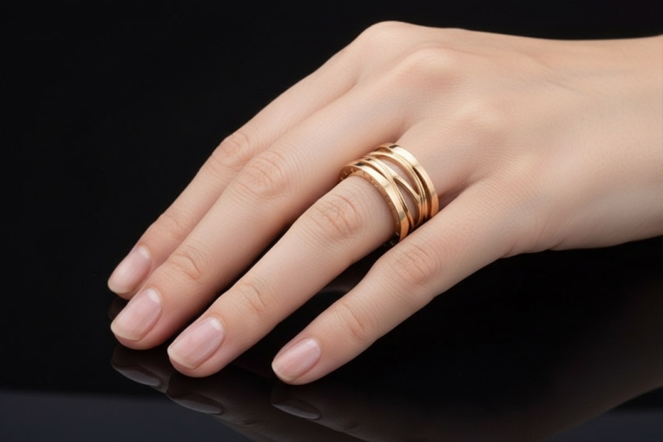 BVLGARI B.zero1 4-Band Ring Sonderedition Zaha Hadid 52 in Roségold 750 