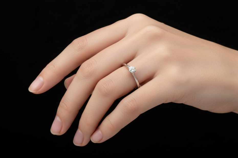 Tiffany & Co Solitär Ring Setting mit Diamant 0,38 Ct in Platin Full Set 