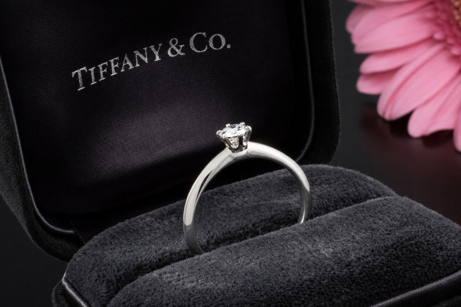 Tiffany & Co. Solitär Ring Setting mit Diamant 0,33 Ct in Platin 950 OVP 