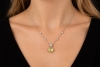 Gress-Rinck Collier Lemon-Citrin und Diamanten 750er Weißgold Handarbeit 
