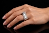 Außergewöhnlicher Designer-Ring Spannring mit Diamanten in Weißgold 750 