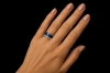 Wellendorff Ring Blaue Lagune Drehring Weißgold mit Diamanten Full Set 