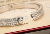 Cartier Love Armreif Klassisch Diamanten Ausgefasst in Weißgold Full Set 