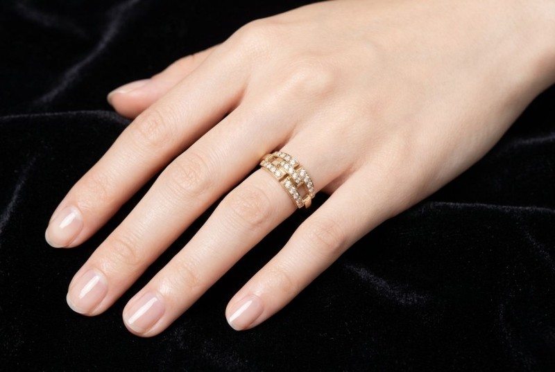 Cartier Ring Maillon Panthère Vintage Modell Diamanten in Gelbgold 750 