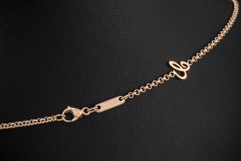 Chopard Collier Imperiale Kette mit Anhänger 60 cm Massiv 750er Roségold 