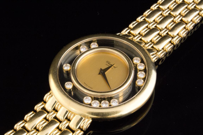 Seltene Chopard Happy Diamonds VollGold mit Brillanten 