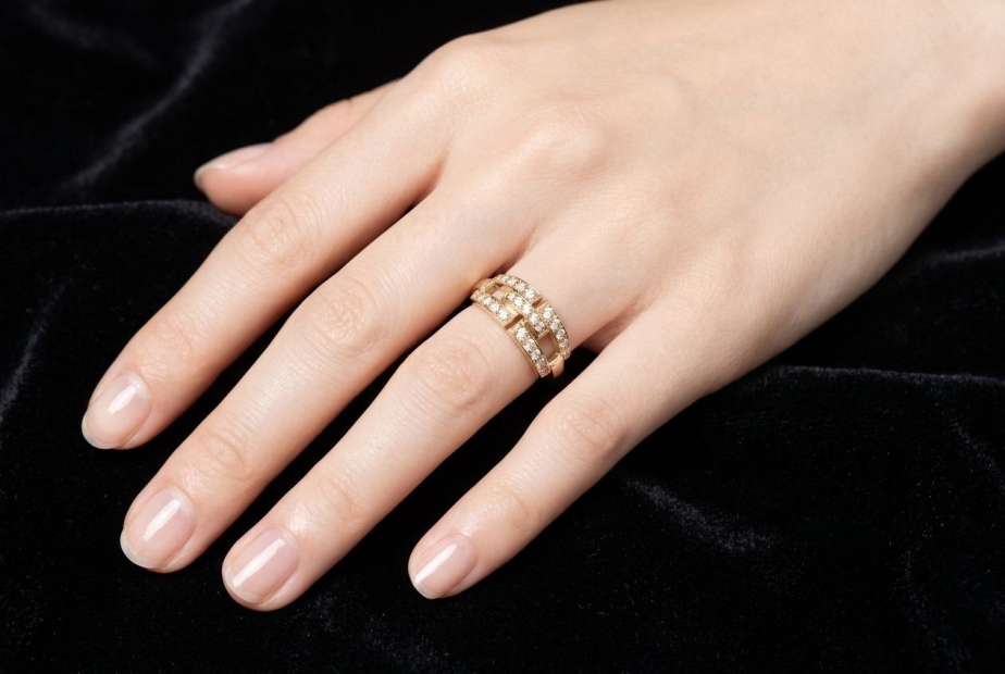 Cartier Ring Maillon Panthère Vintage Modell Diamanten in Gelbgold 750 