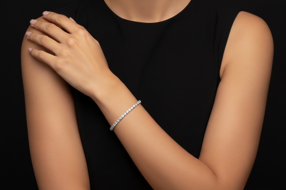Cartier Tennisarmband mit 48 Diamanten 18 cm in 950er Platin Full Set 