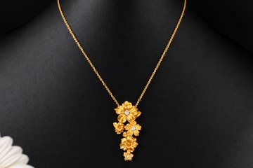 Carrera y Carrera Collier Kette Emperatriz Medium mit Diamanten Gold 750