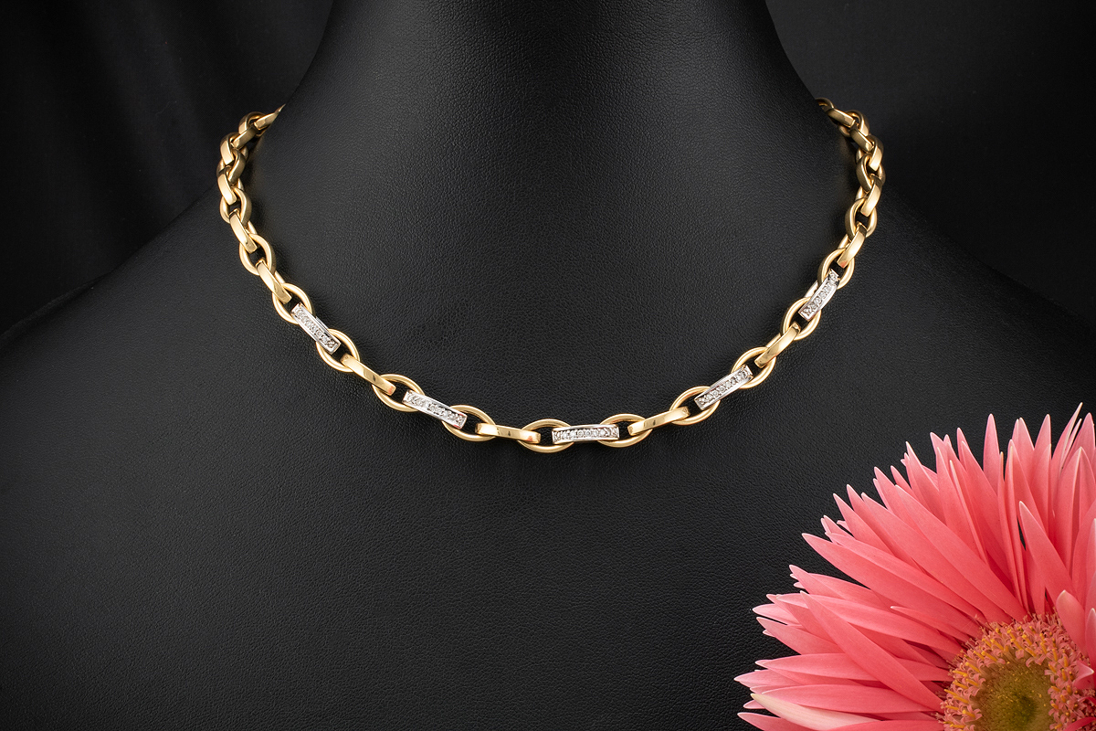 ENSKEFEN Vintage Herz Halskette - Mattgoldene Mehrfach-Herz-Kette Verstellbar